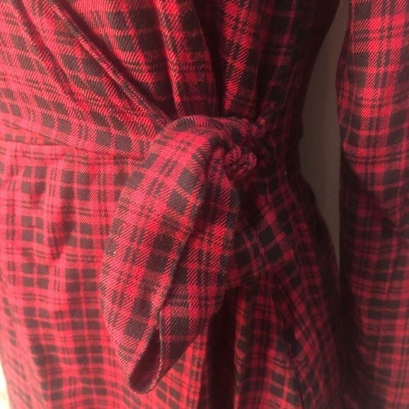 Sanctuary Red Plaid Dress Size 4 - Picture 7 of 9